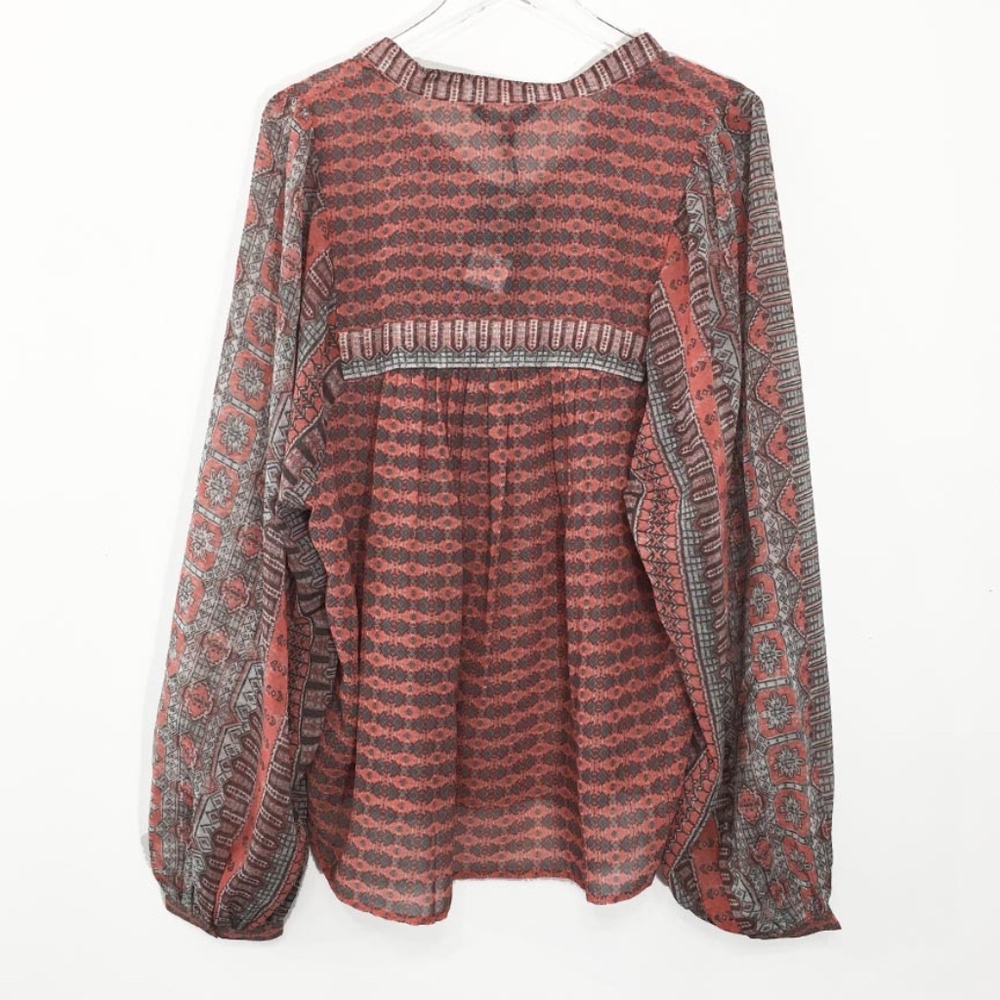 NWT Lucky Brand Medium Peasant Blouse Tunic Boho - Picture 3 of 8